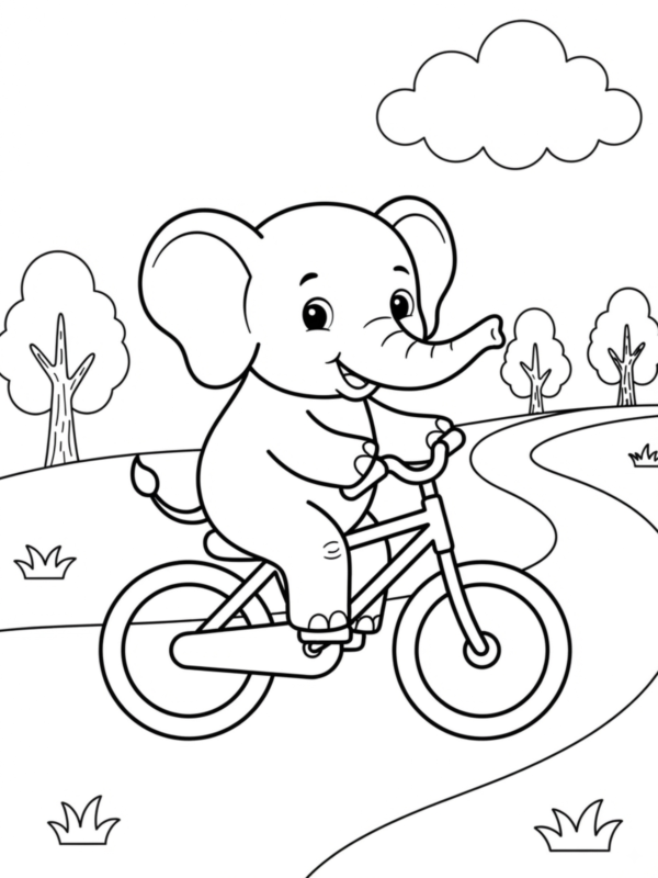 Elephant Riding a Bicycle