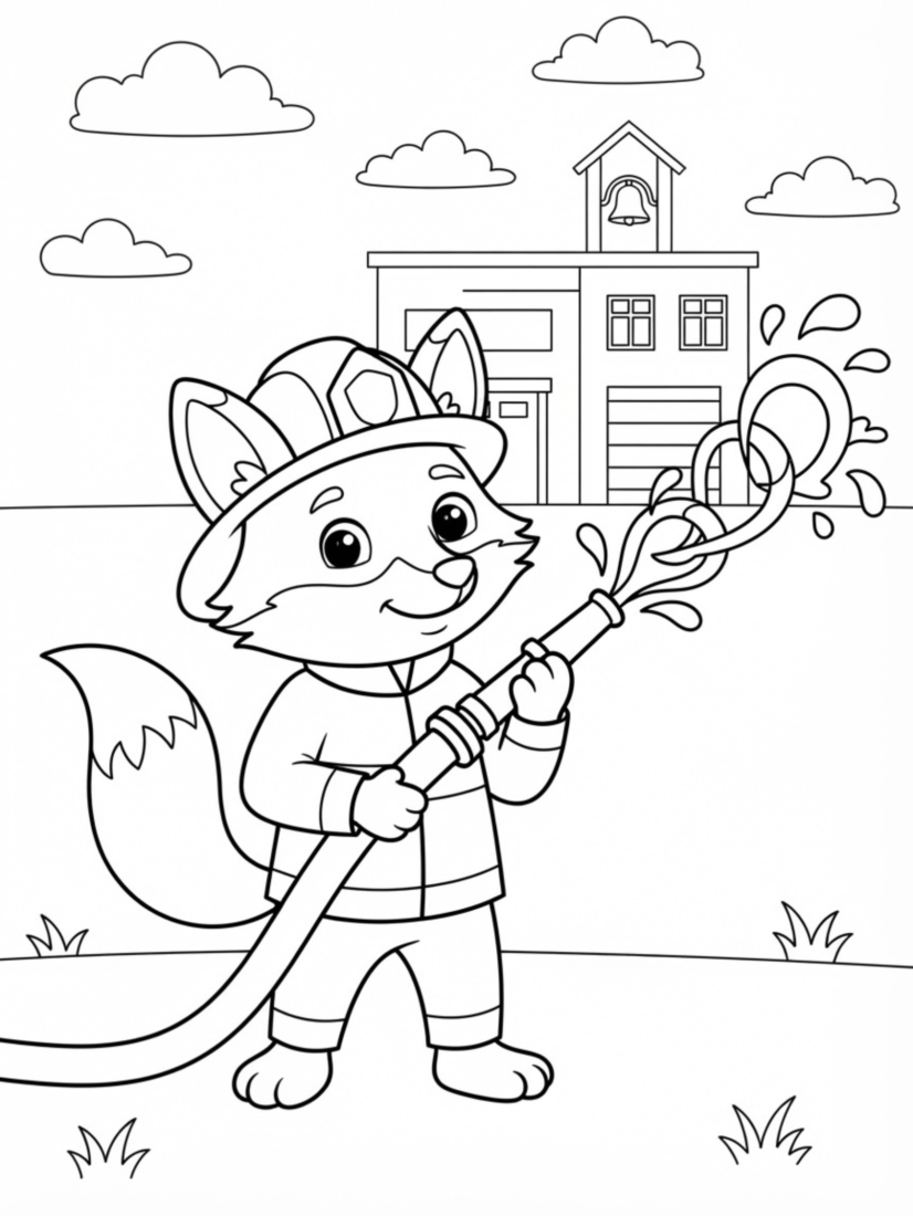 Fox Firefighter with Hose
