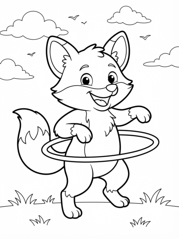 Fox Hooping a Hula Hoop
