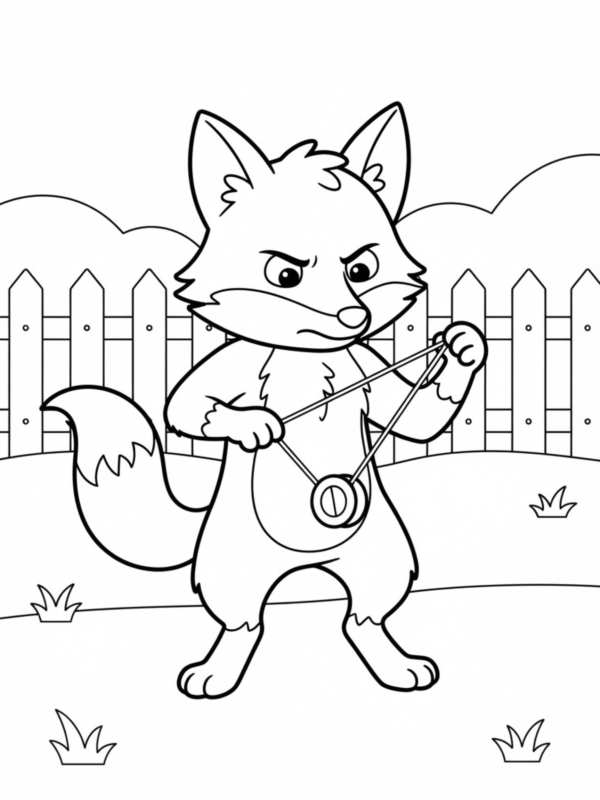 Fox Playing with a Yo-Yo