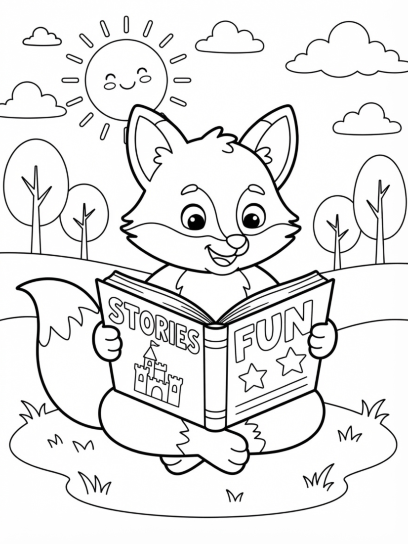Fox Reading a Book