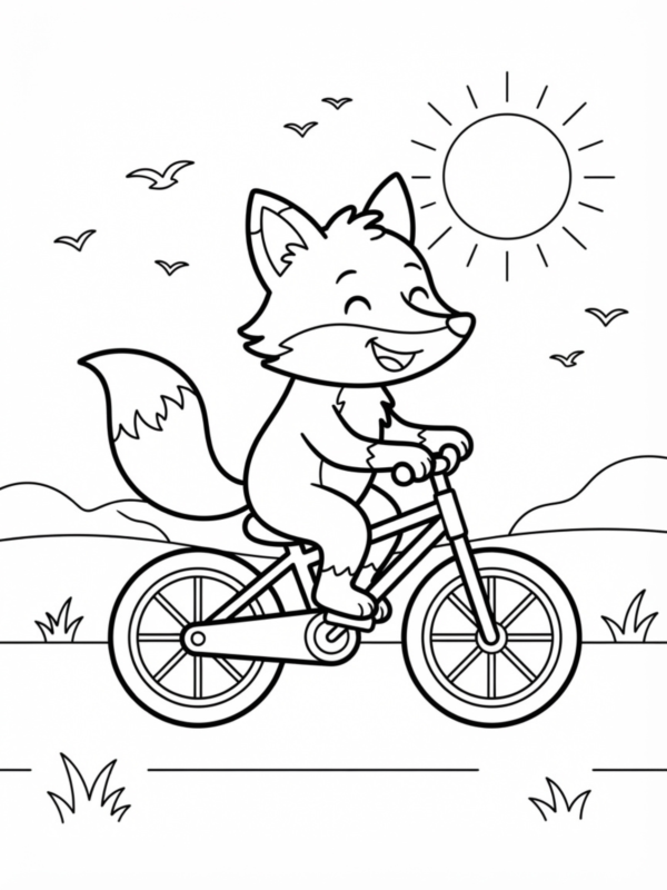Fox Riding a Bicycle
