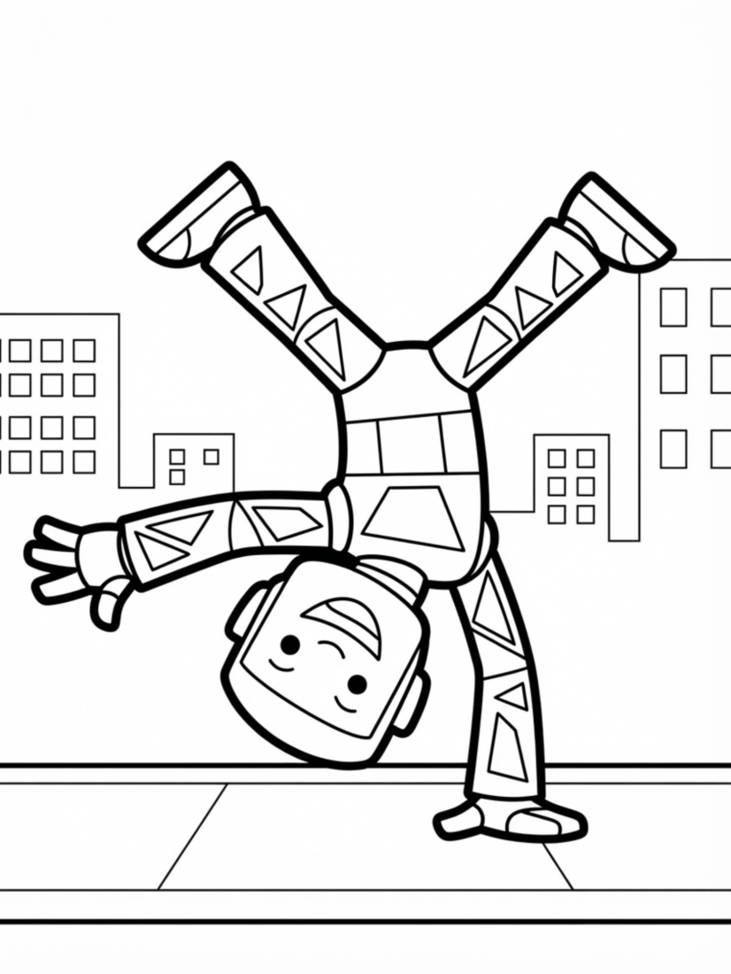Fun Bot Doing Cartwheels