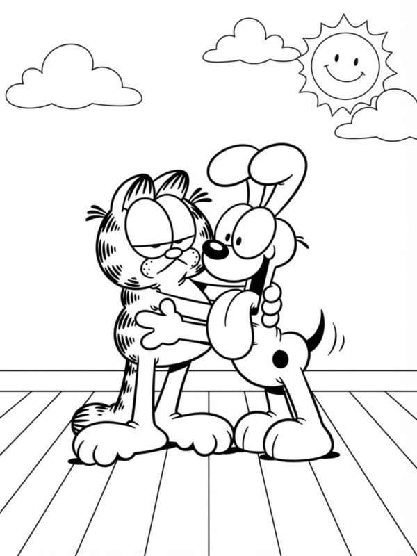Garfield Hugging Odie