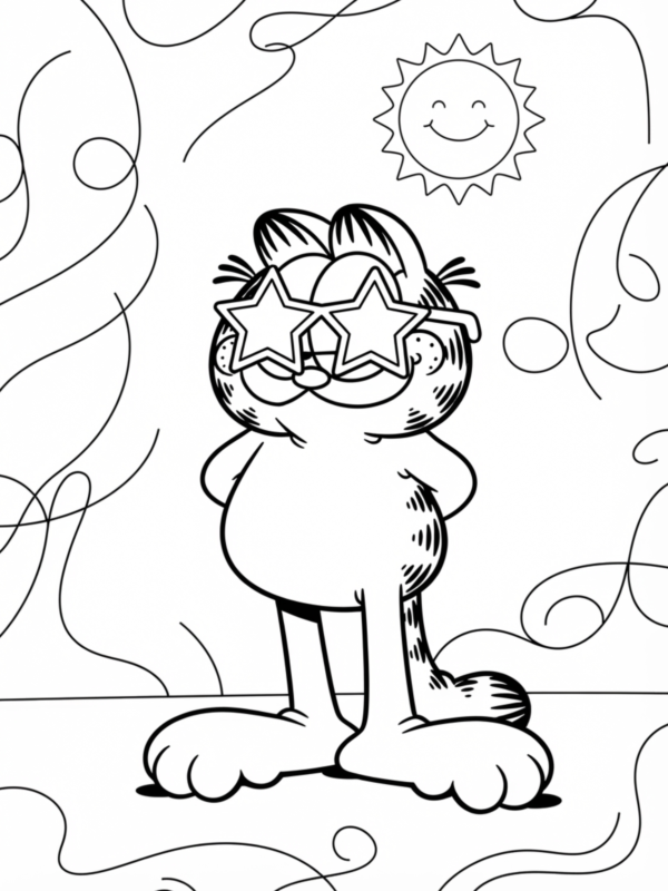 Garfield Wearing Sunglasses