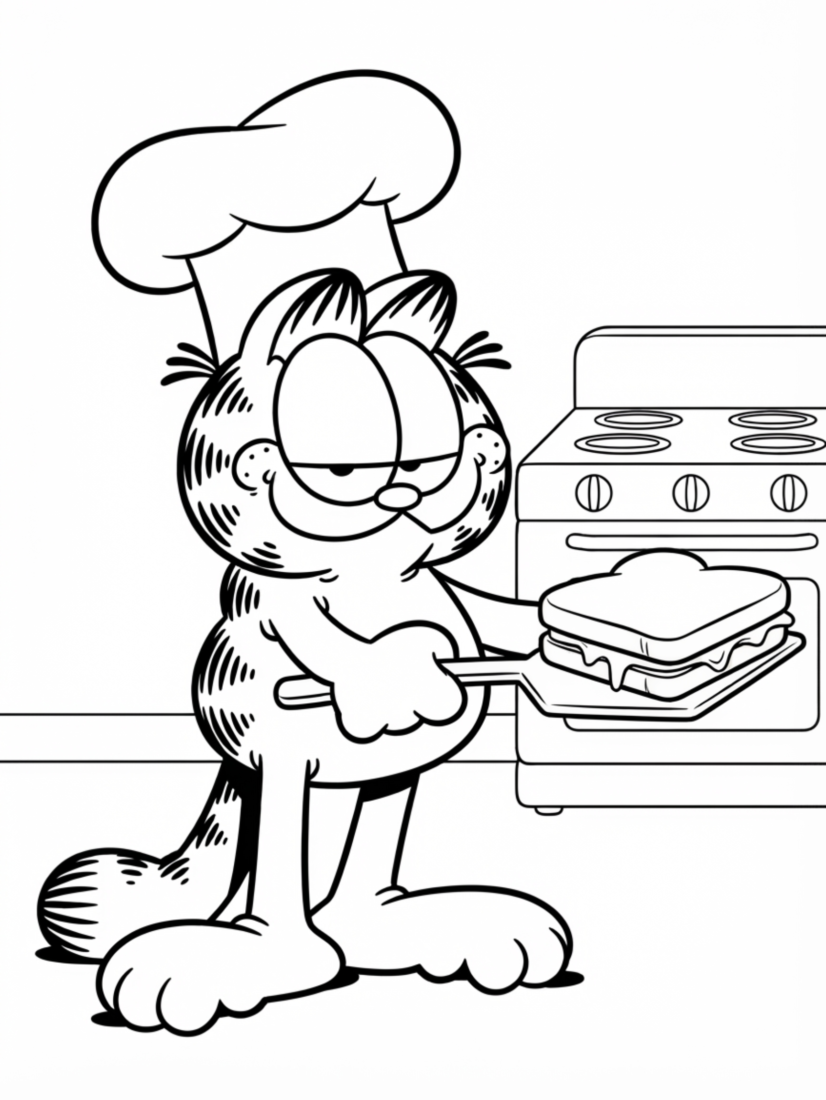 Garfield Wearing a Chef Hat