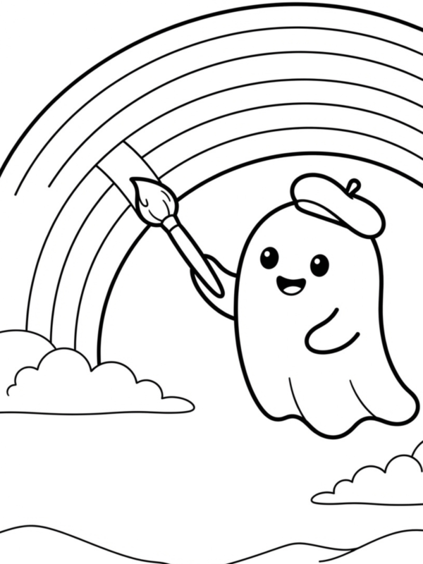 Ghost Painting a Rainbow
