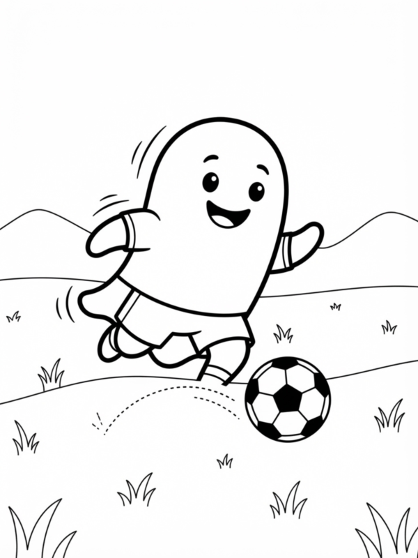 Ghost Playing Soccer