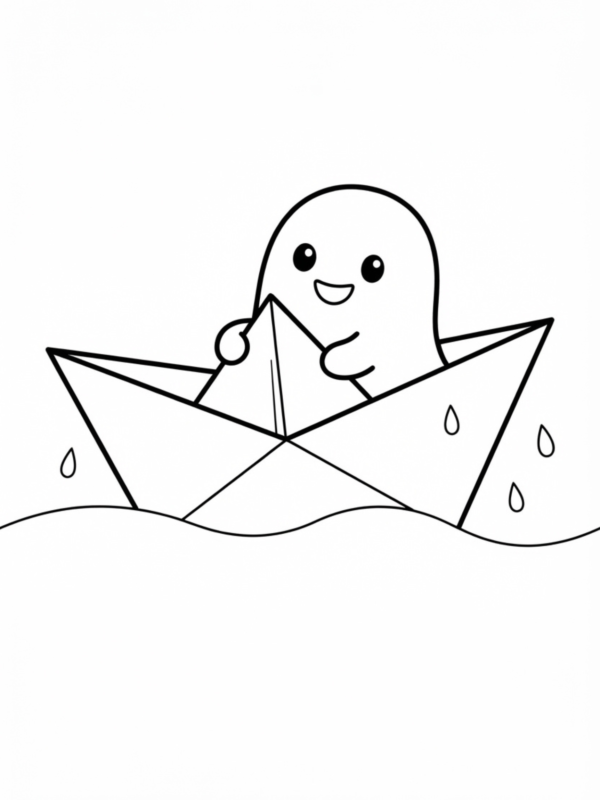 Ghost Sailing a Paper Boat