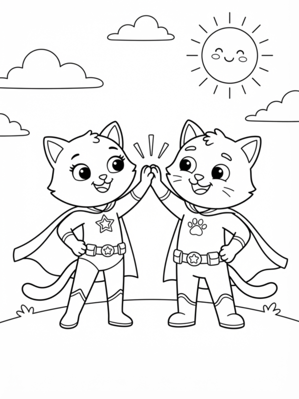 Ginny and Buddy High-Fiving