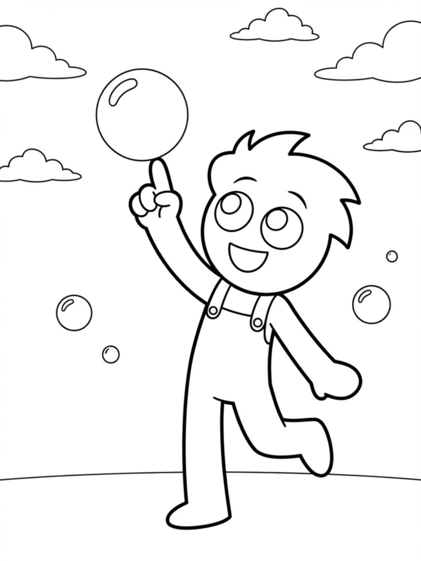 Gray Catching Bubbles