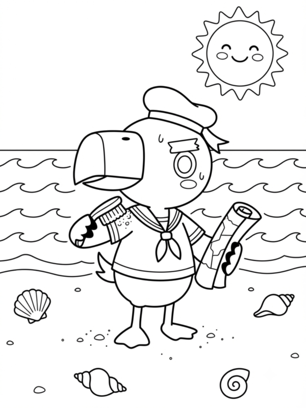 Gulliver Standing on the Beach