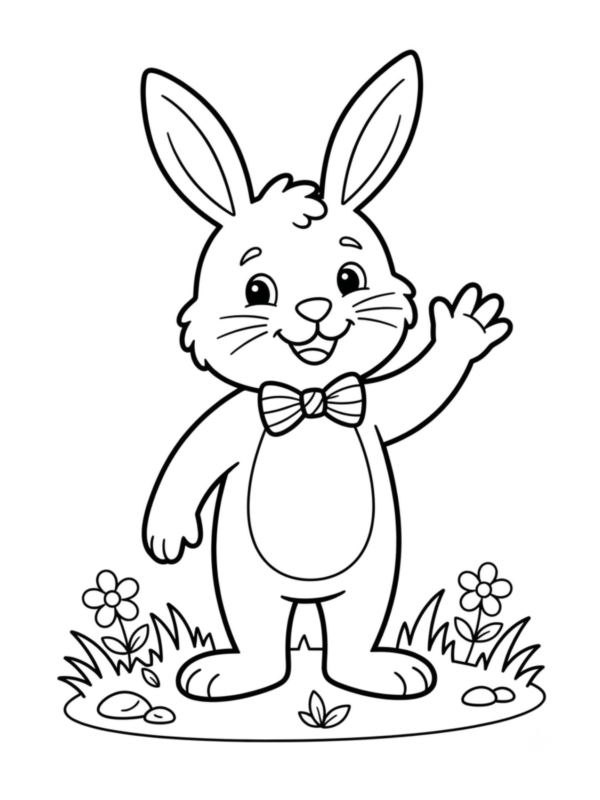 Happy Bunny Waving