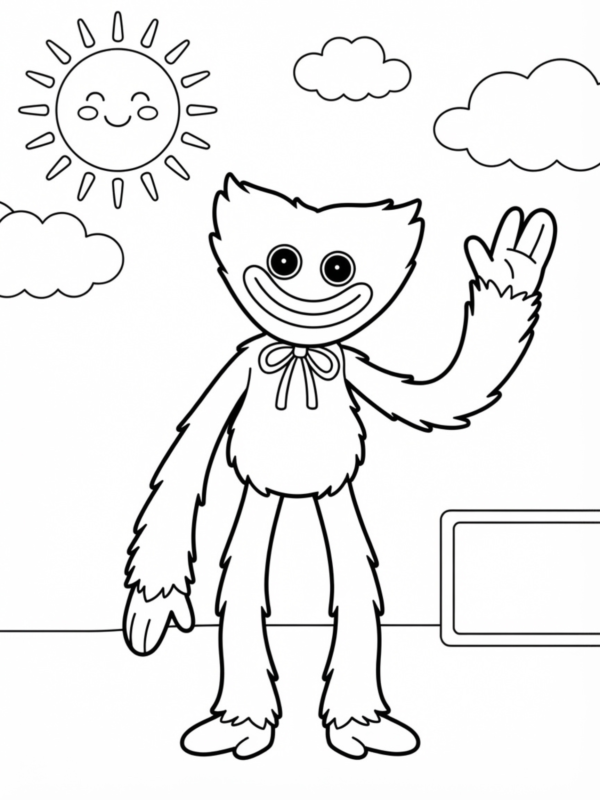 Huggy Wuggy Waving Hello