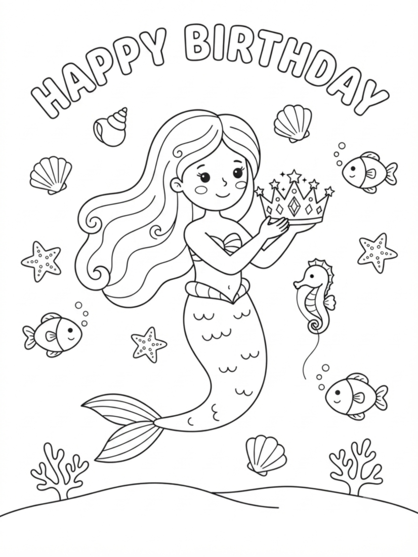 Mermaid Princess Crown