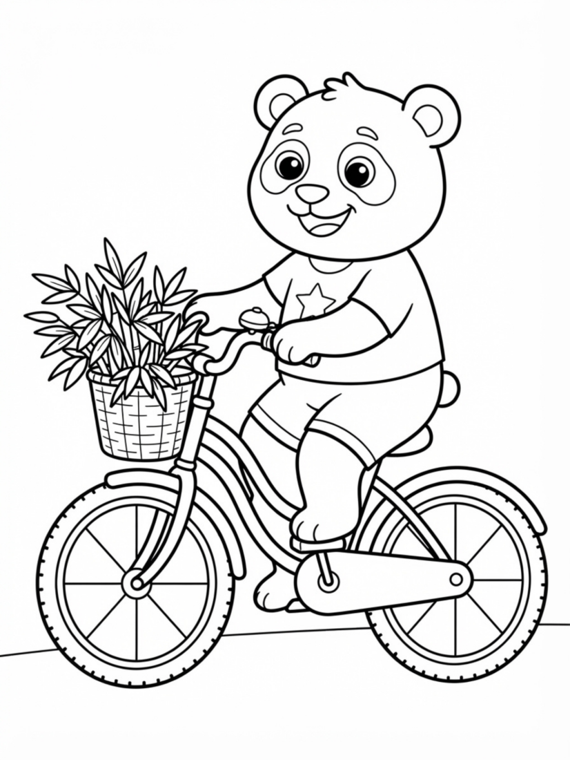 Panda Riding a Bicycle