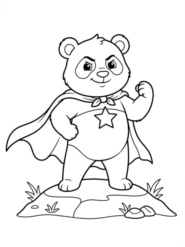 Panda Wearing a Superhero Cape
