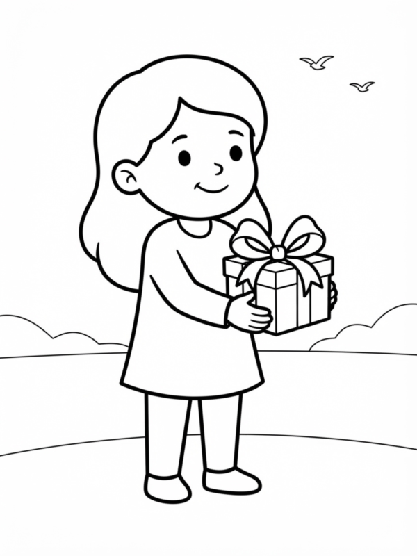 Pinki Sharing a Gift