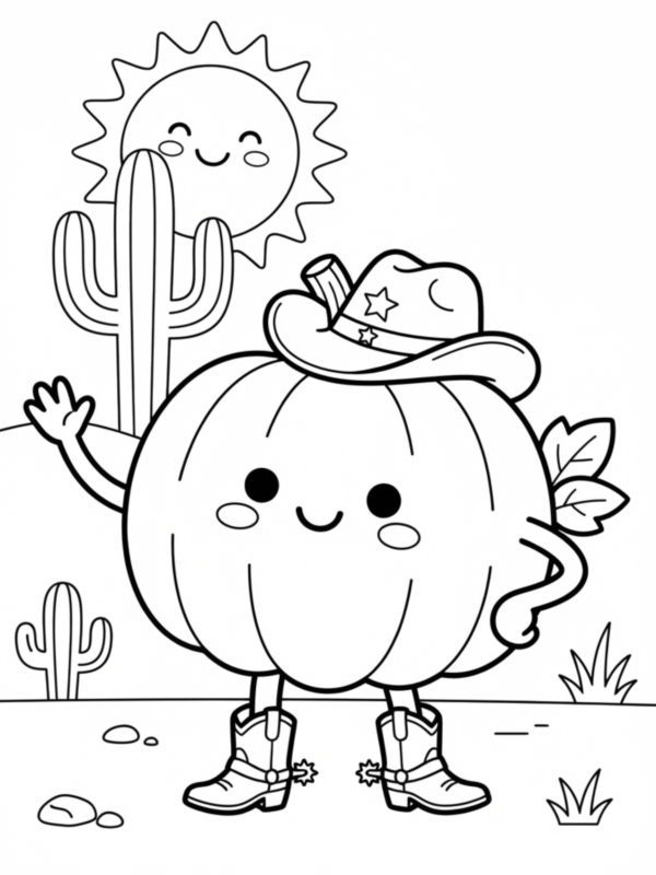 Pumpkin Wearing Cowboy Boots