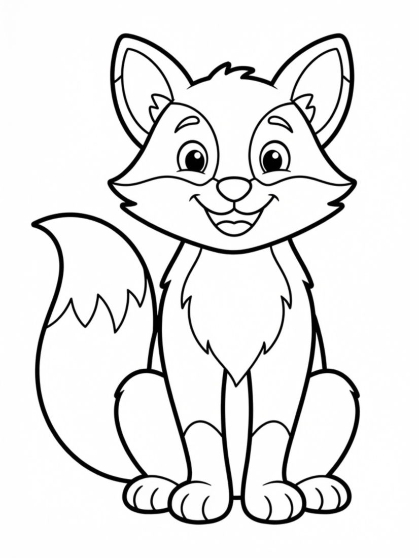 Sitting Fox Portrait