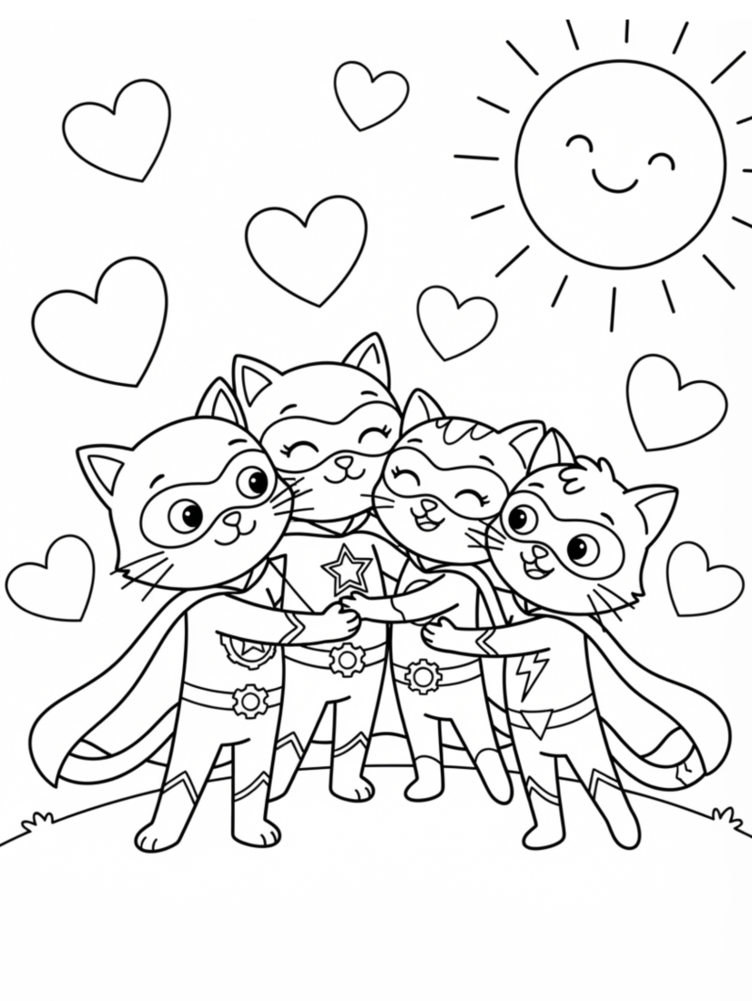 The SuperKitties Group Hug