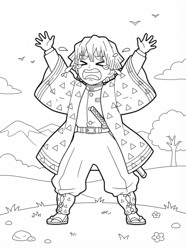 Zenitsu Agatsuma Shocked Pose