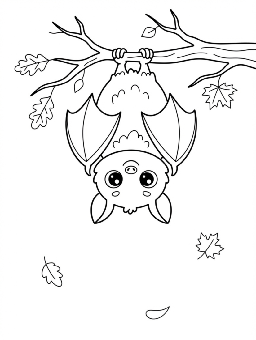 Bat Hanging Upside Down