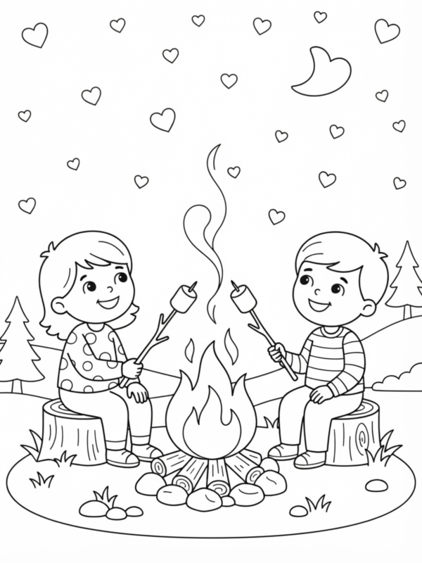 Camping Under Heart Stars