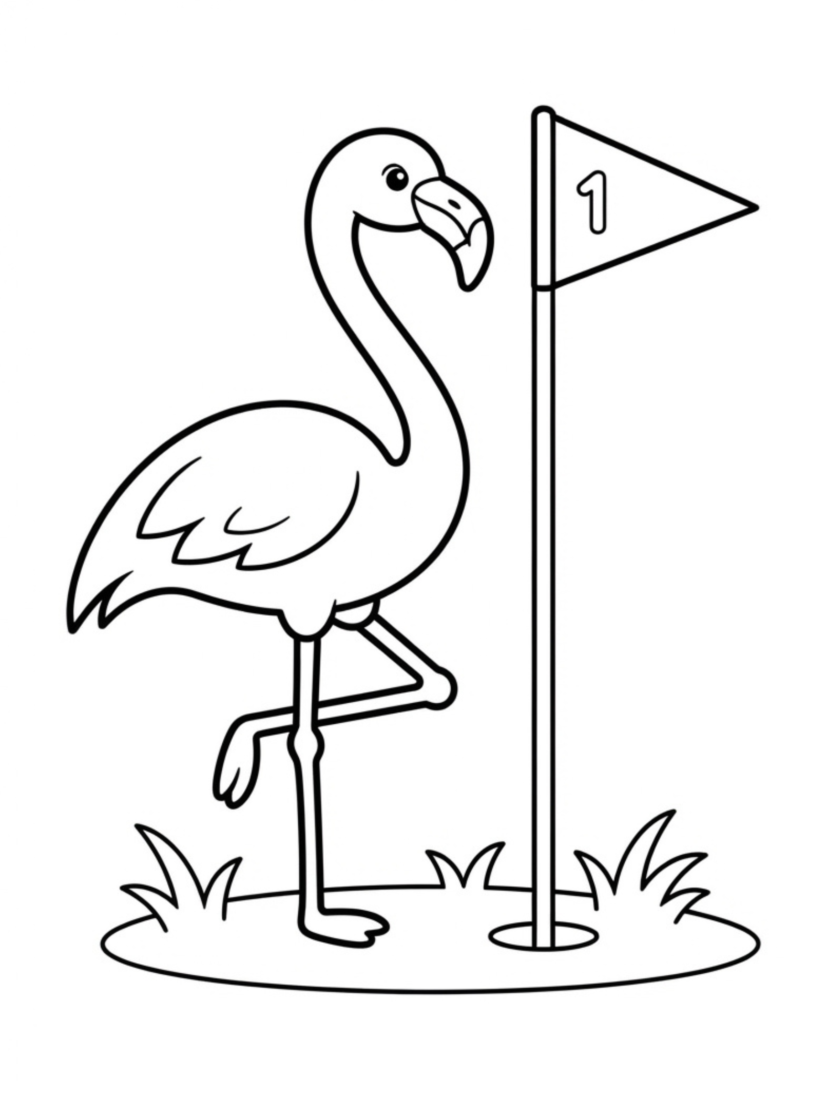 Flamingo Golf Stance