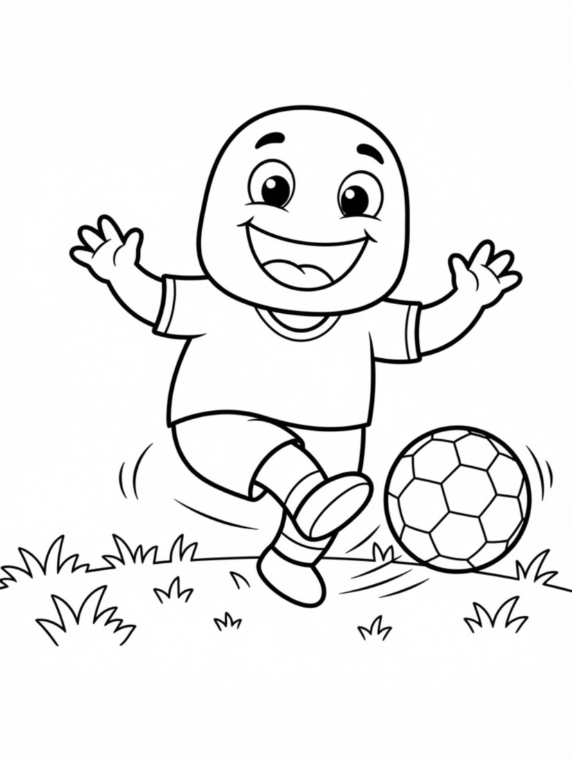 Frankenstein Playing Soccer