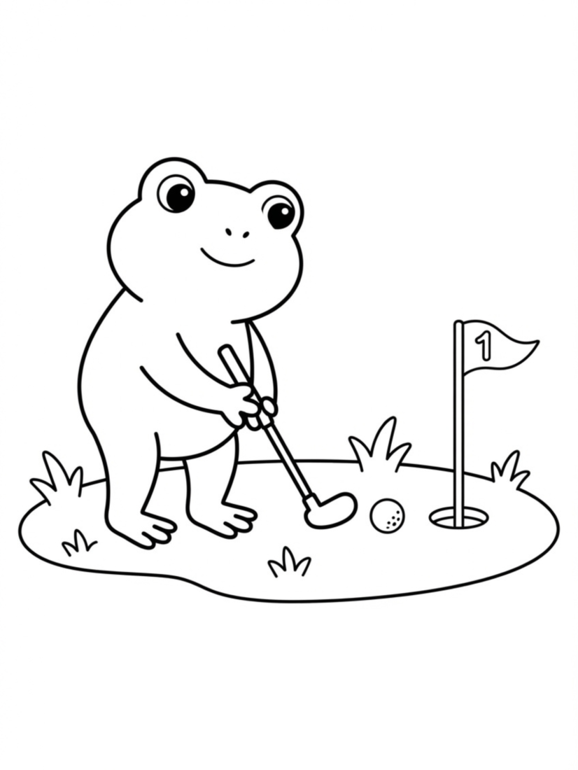 Frog on the Putting Green