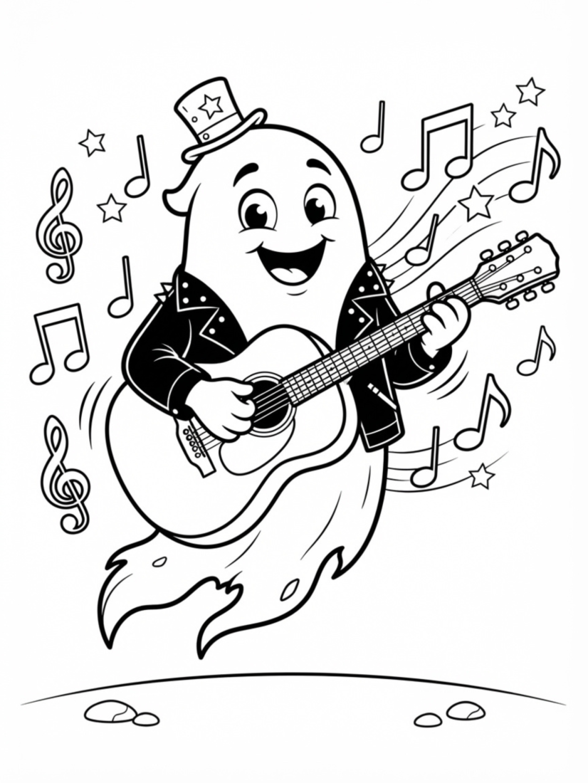 Ghost Playing Guitar