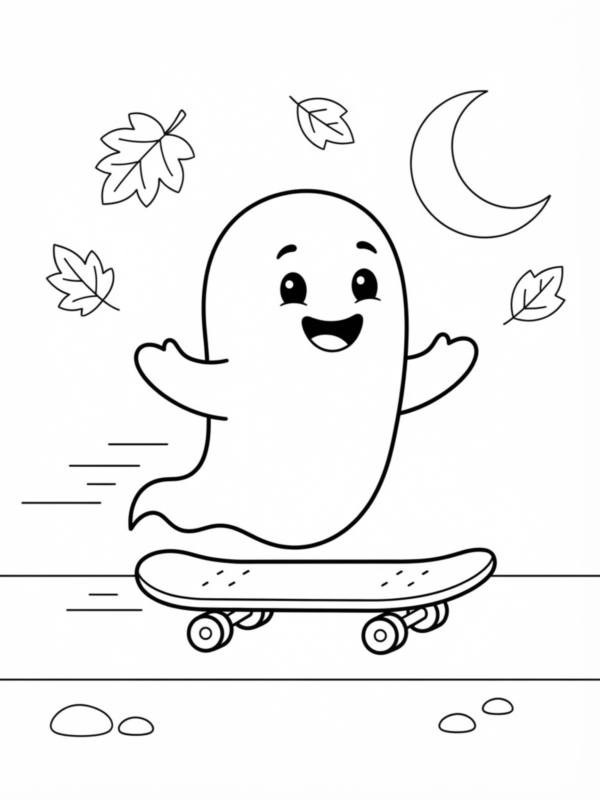Ghost Riding a Skateboard