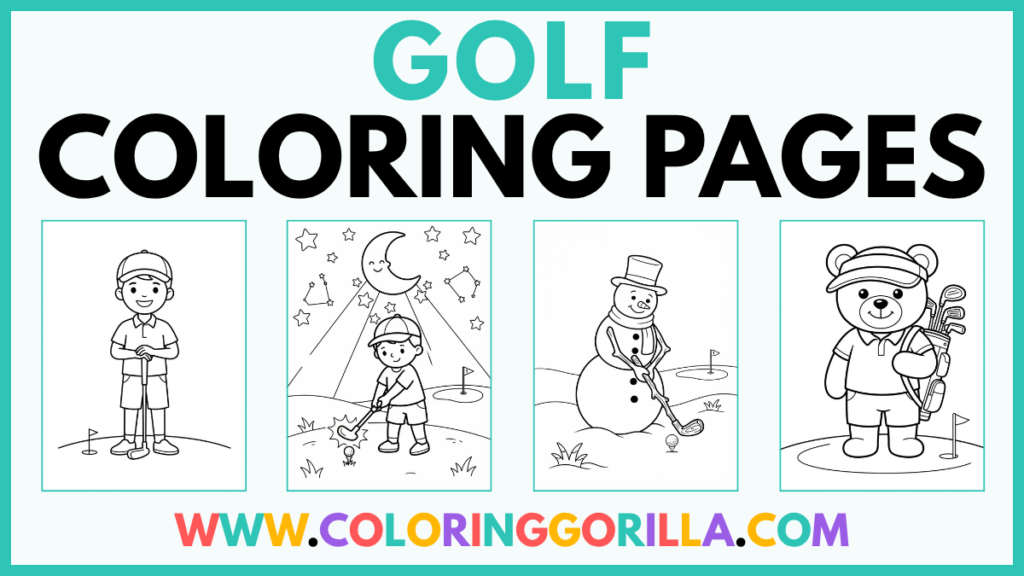 30 Golf Coloring Pages (Free Printable PDFs)