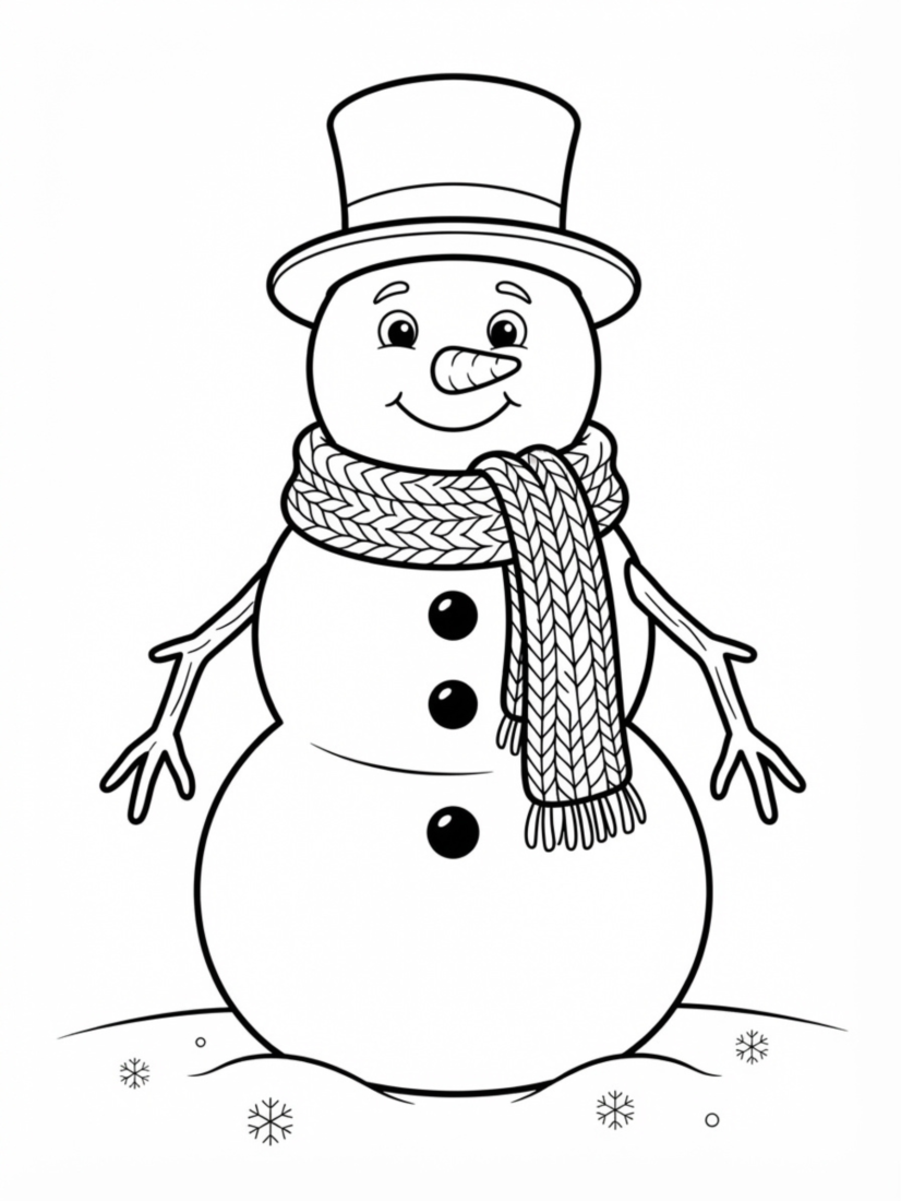 Happy Snowman Portrait