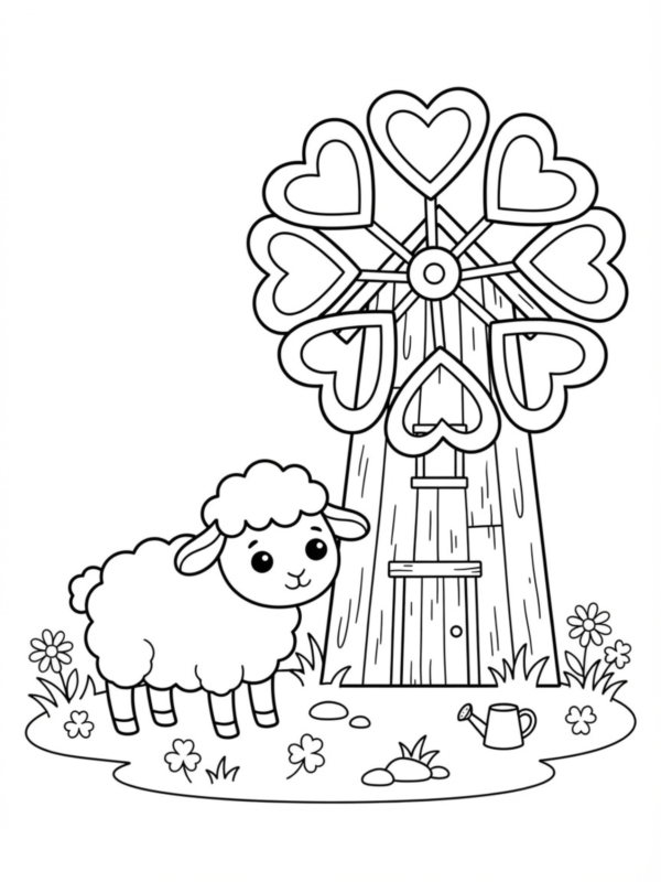 Heart Windmill Spinning