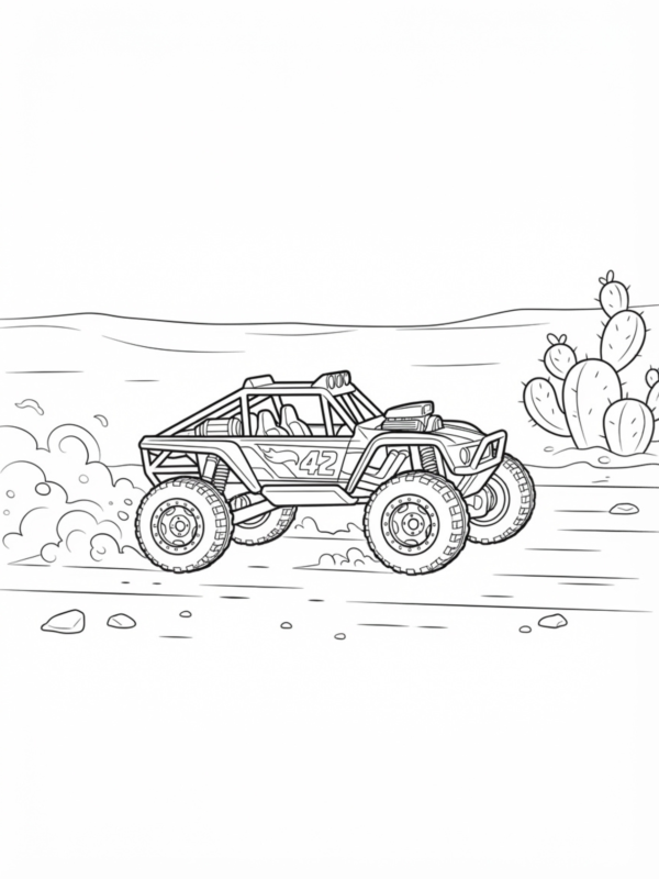 High-Speed Desert Highway Dash
