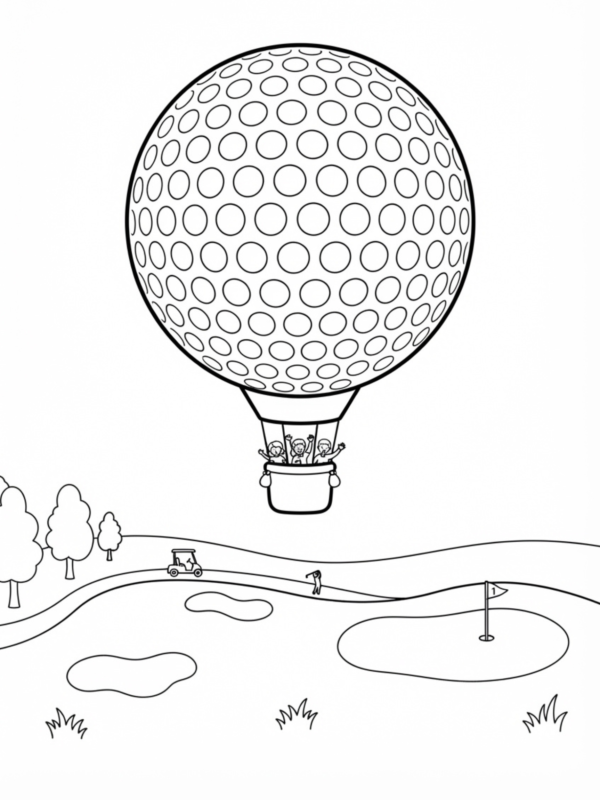 Hot Air Balloon Golf View