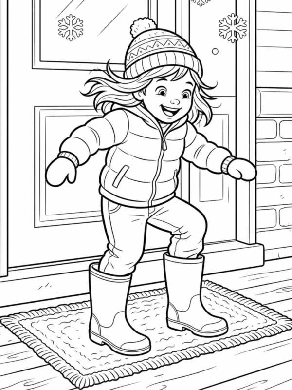 Jumping Into Boots Left on the Porch