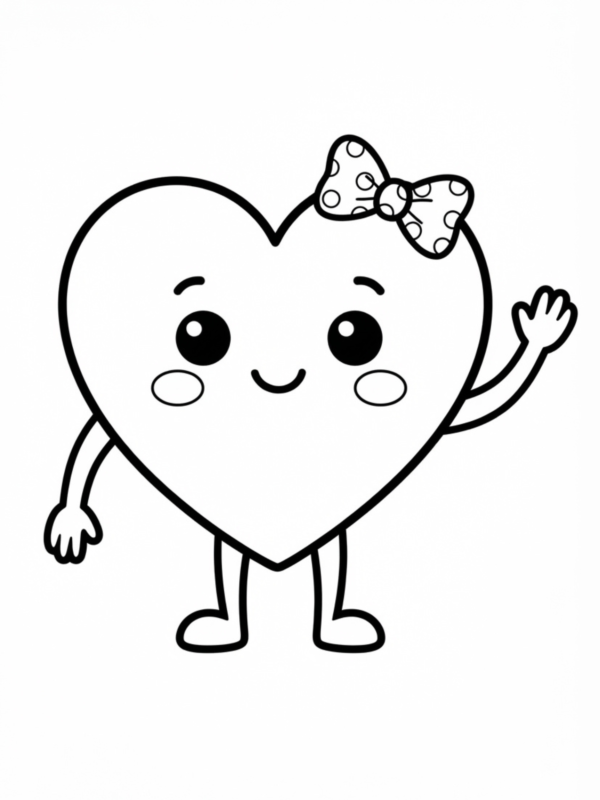 Little Heart with Cute Bow