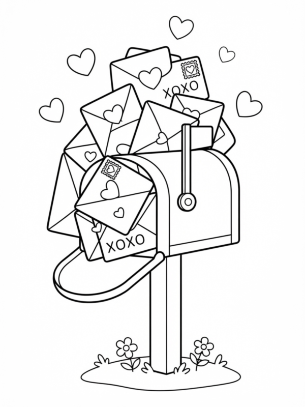 Mailbox Overflowing with Love Notes