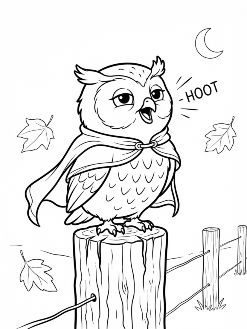Owl on a Haunted Fence