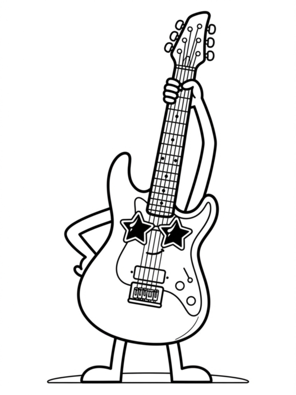 Rockstar Electric Guitar Character