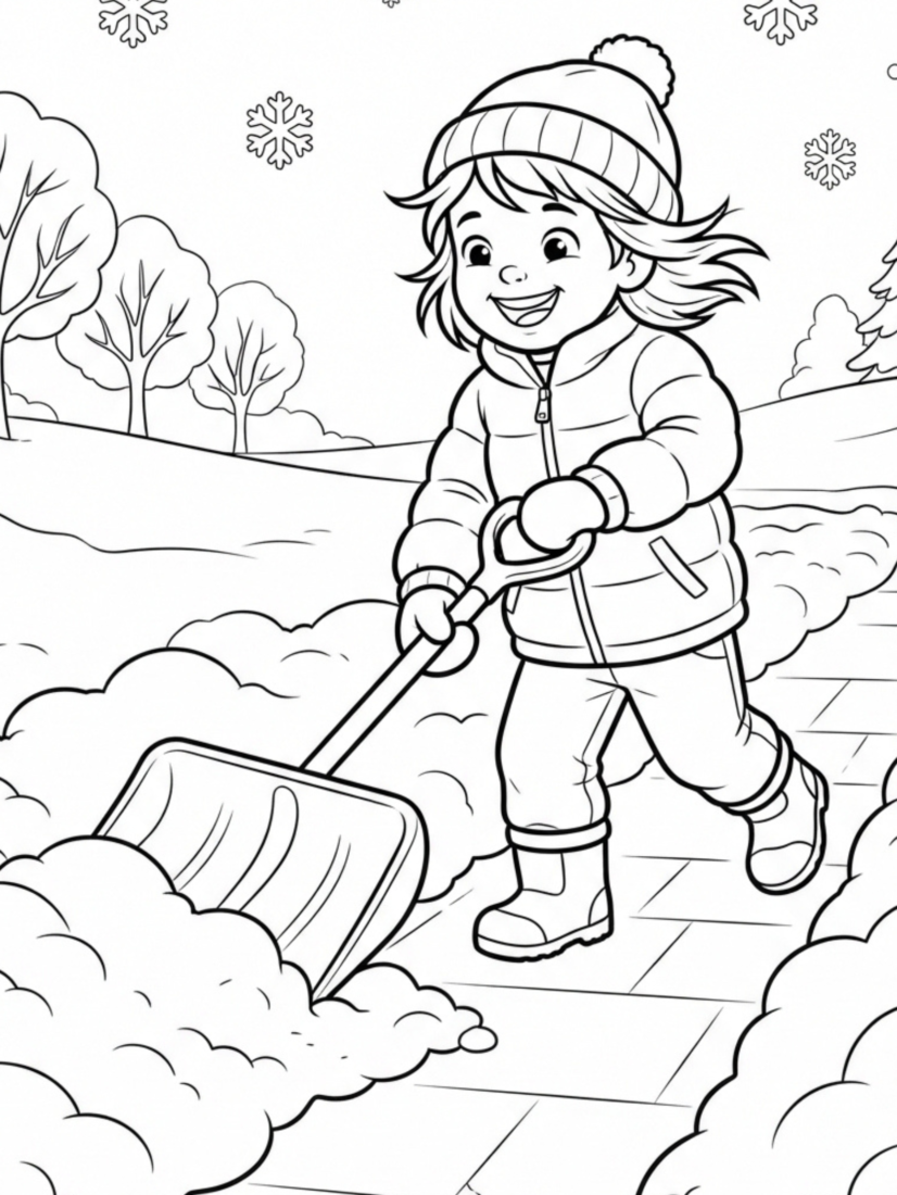 Shoveling Snow Off the Pathway