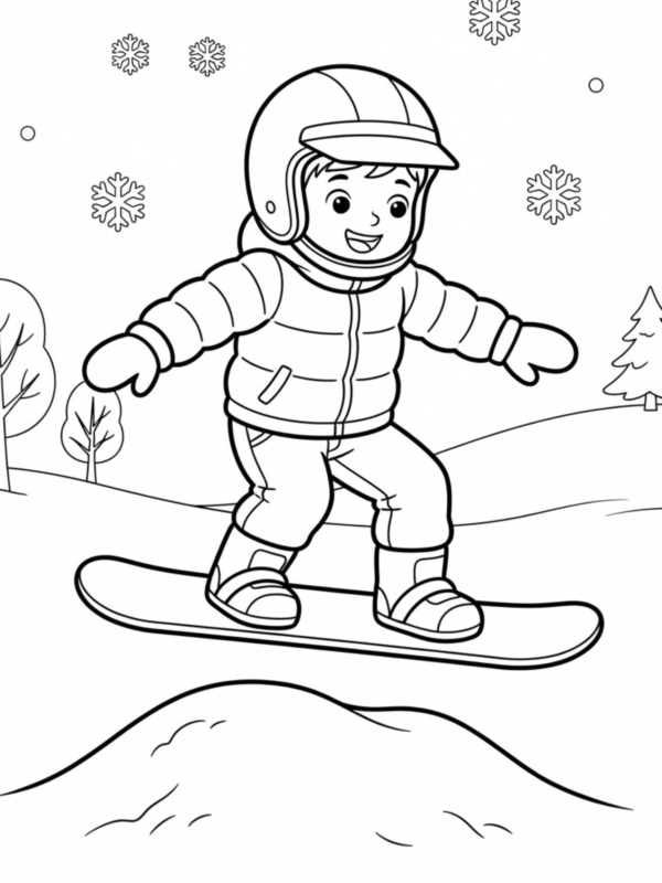 Snowboarder Doing a Small Jump
