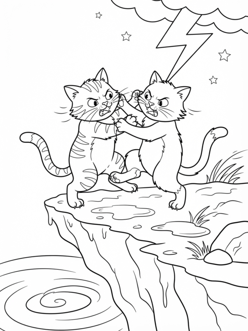 Stormy Cliffside Standoff