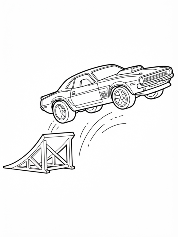 Stunt Jump Over the Ramp