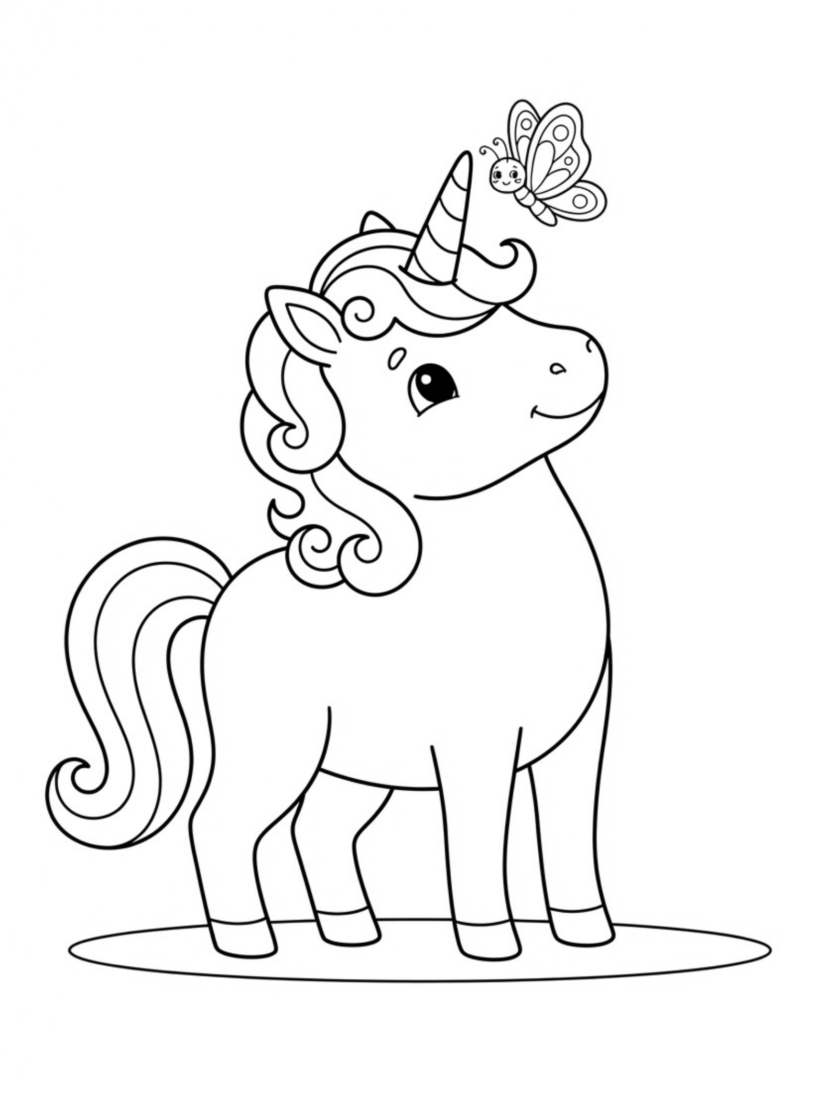 Unicorn Catching Butterflies