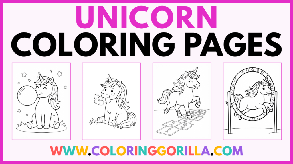 Unicorn Coloring Pages (Free Printable PDFs)