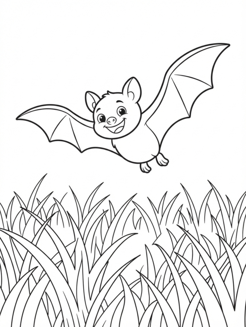 Vampire Bat Flying Low
